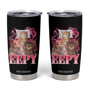 Eepy Sleepy Cats Y2K Bootleg Meme Graphic Tumbler Cup Funny Internet Culture Humor