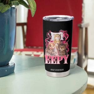 Eepy Sleepy Cats Y2K Bootleg Meme Graphic Tumbler Cup Funny Internet Culture Humor