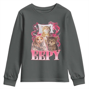 Eepy Sleepy Cats Y2K Bootleg Meme Graphic Youth Sweatshirt Funny Internet Culture Humor