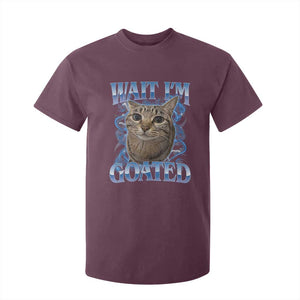 Funny Cat Blue Flame Y2K Bootleg Meme Graphic T Shirt For Kid Wait Im Goated Retro Internet Culture Humor