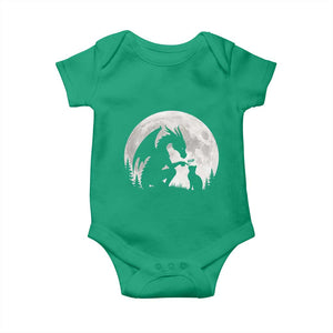 Dragon Boop Cat Full Moon Graphic Baby Onesie Cute Fantasy Animal RPG Gamers