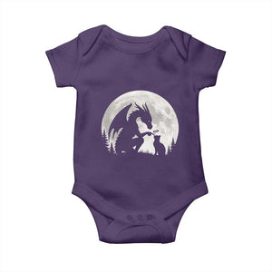 Dragon Boop Cat Full Moon Graphic Baby Onesie Cute Fantasy Animal RPG Gamers