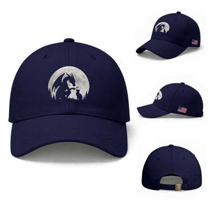 Dragon Boop Cat Full Moon Graphic Baseball Cap Cute Fantasy Animal RPG Gamers