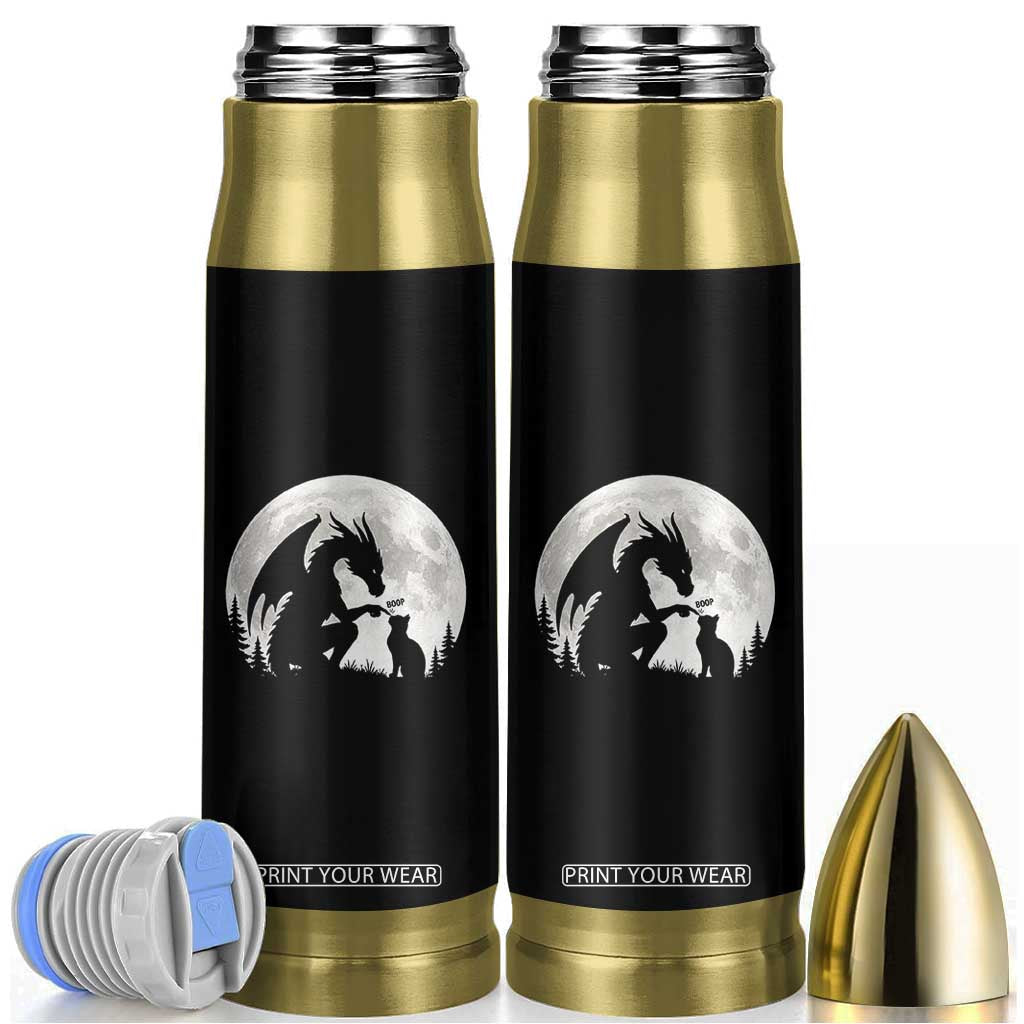 Dragon Boop Cat Full Moon Graphic Bullet Tumbler Cute Fantasy Animal RPG Gamers