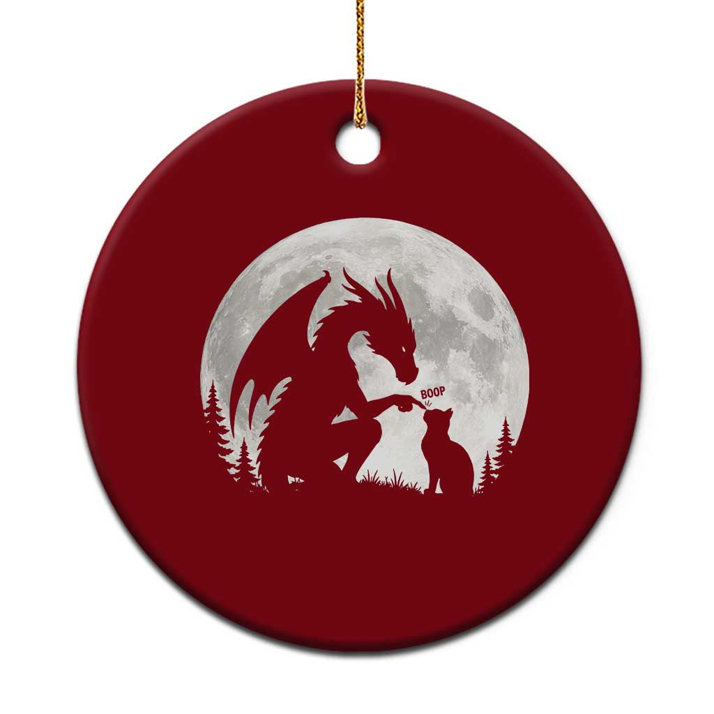 Dragon Boop Cat Full Moon Graphic Ceramic Ornament Cute Fantasy Animal RPG Gamers TS02 1pc Red Print Your Wear