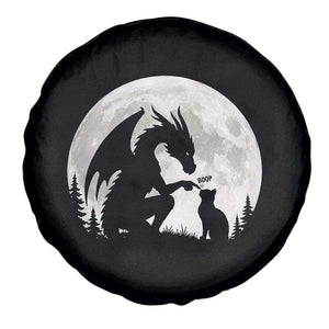 Dragon Boop Cat Full Moon Graphic Spare Tire Cover Cute Fantasy Animal RPG Gamers