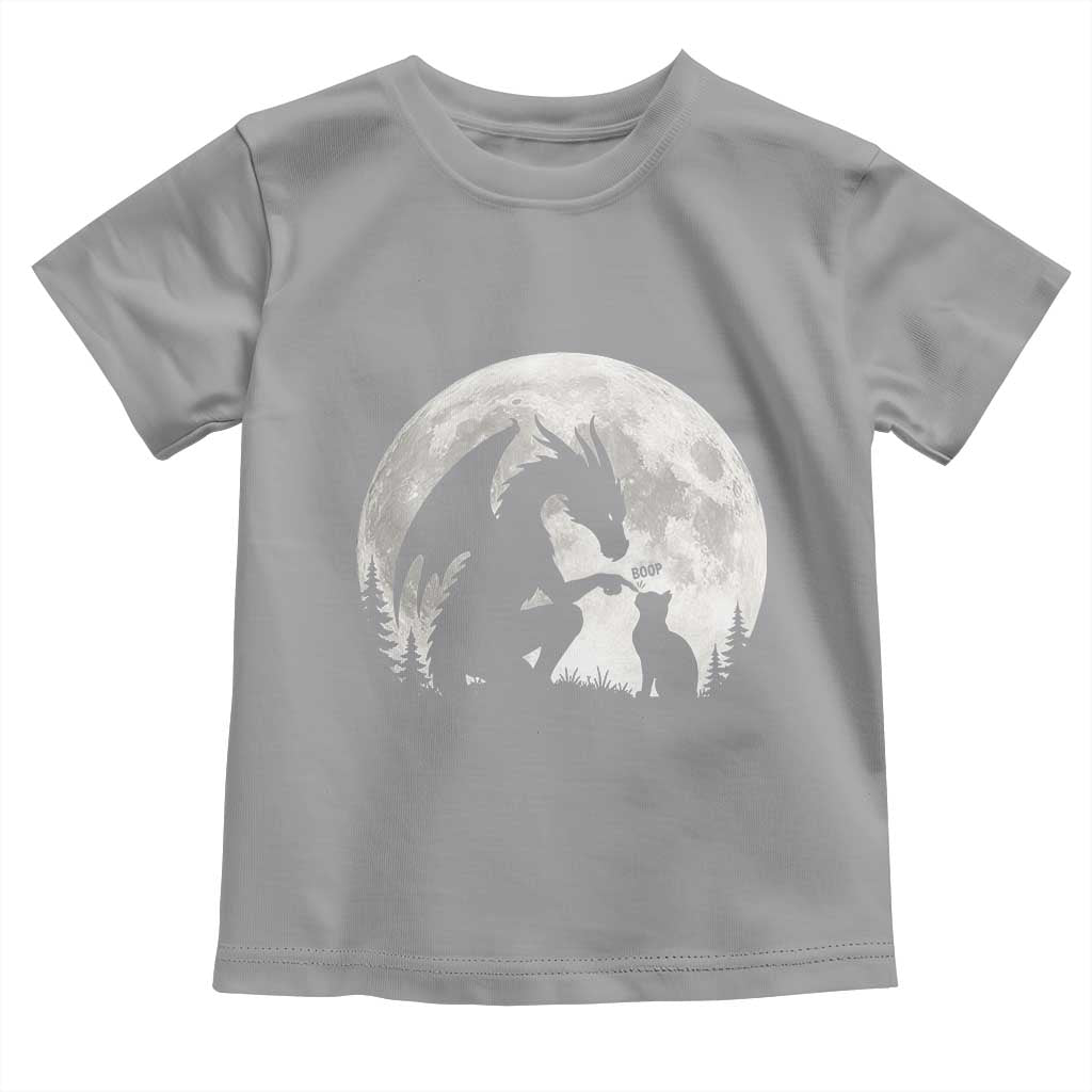 Dragon Boop Cat Full Moon Graphic Toddler T Shirt Cute Fantasy Animal RPG Gamers