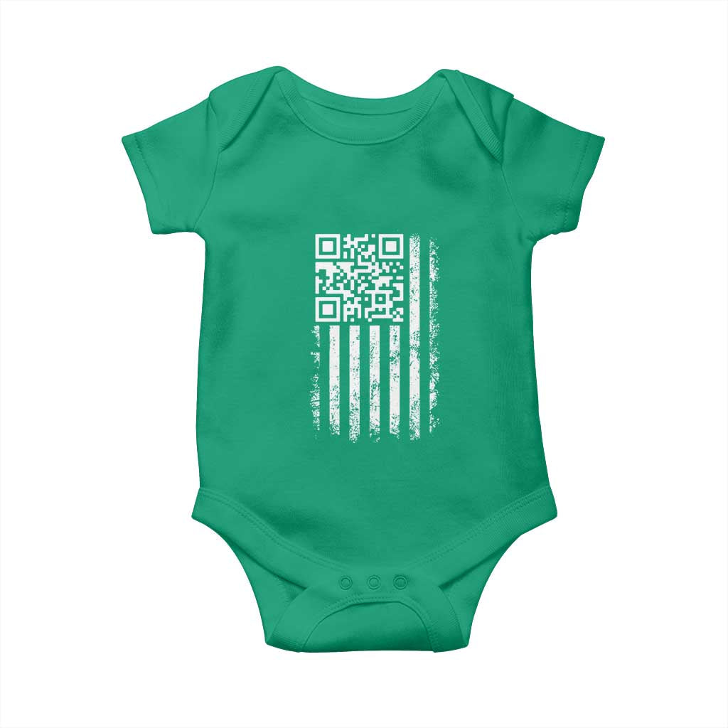 Funny QR Scan Me Trump Dancing Baby Onesie Mr President 45 47 TS02 Irish Green Print Your Wear