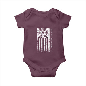 Funny QR Scan Me Trump Dancing Baby Onesie Mr President 45 47 TS02 Maroon Print Your Wear