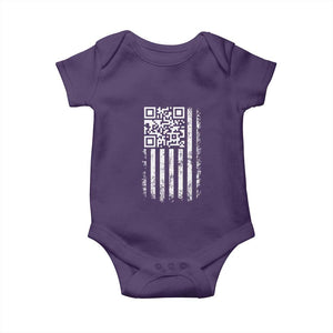 Funny QR Scan Me Trump Dancing Baby Onesie Mr President 45 47 TS02 Purple Print Your Wear