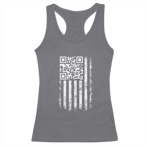 Funny QR Scan Me Trump Dancing Racerback Tank Top Mr President 45 47 TS02 Charcoal Print Your Wear