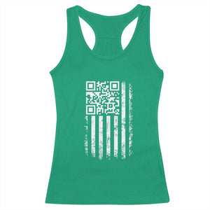 Funny QR Scan Me Trump Dancing Racerback Tank Top Mr President 45 47 TS02 Irish Green Print Your Wear