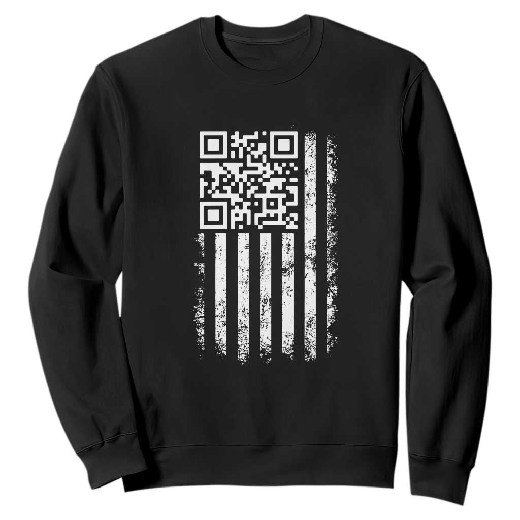 Funny QR Scan Me Trump Dancing Sweatshirt Mr President 45 47 TS02 Black Print Your Wear