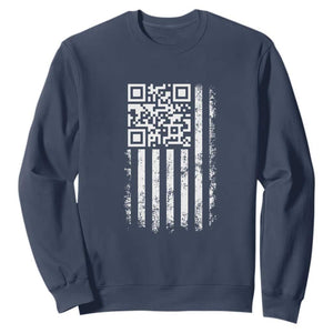 Funny QR Scan Me Trump Dancing Sweatshirt Mr President 45 47 TS02 Navy Print Your Wear