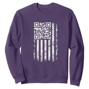 Funny QR Scan Me Trump Dancing Sweatshirt Mr President 45 47 TS02 Purple Print Your Wear