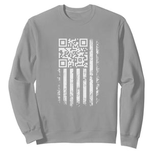 Funny QR Scan Me Trump Dancing Sweatshirt Mr President 45 47 TS02 Sport Gray Print Your Wear