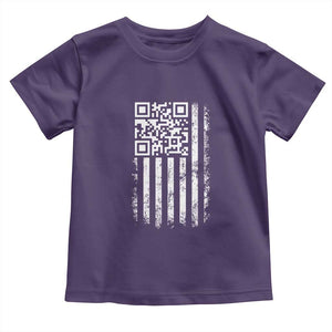 Funny QR Scan Me Trump Dancing Toddler T Shirt Mr President 45 47 TS02 Purple Print Your Wear