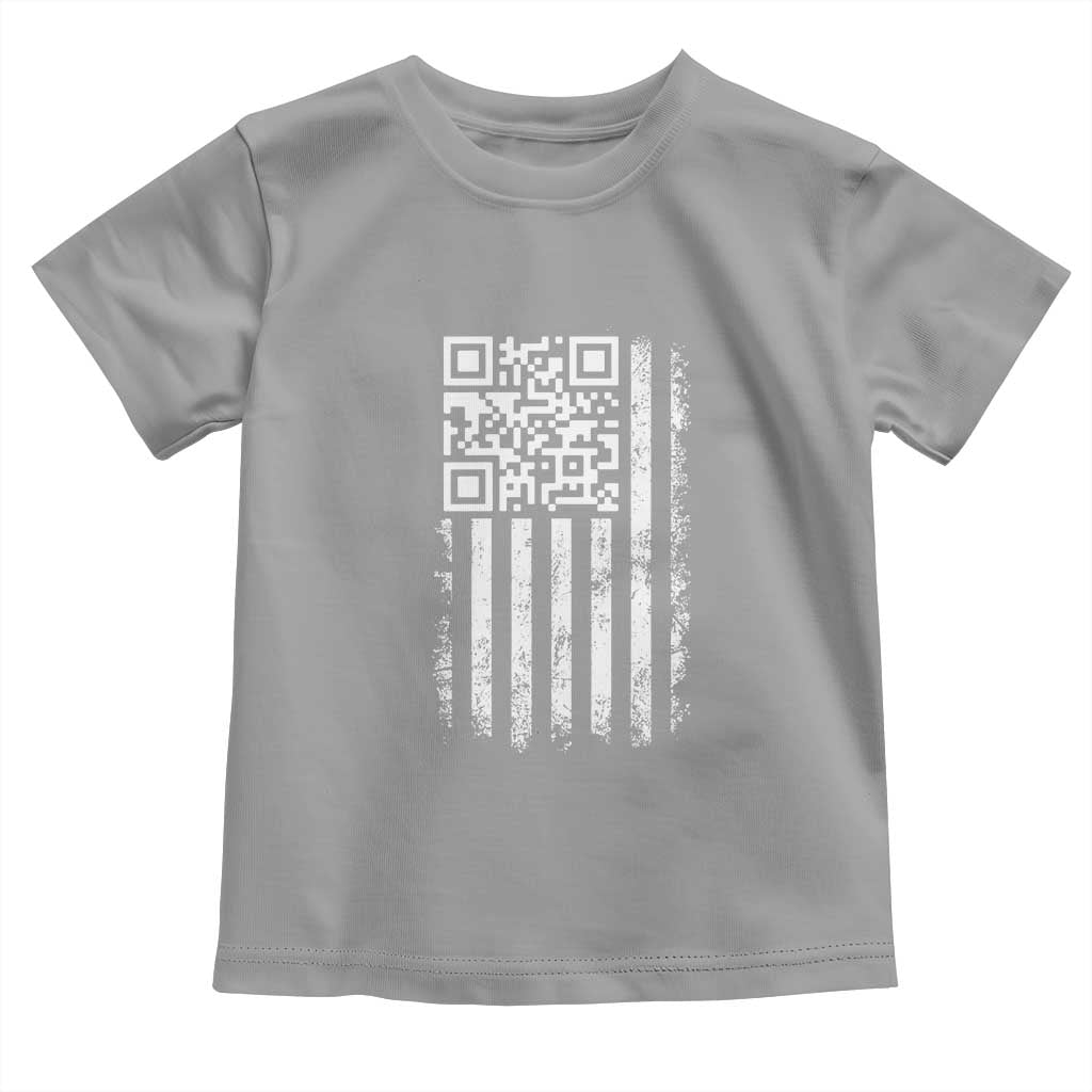 Funny QR Scan Me Trump Dancing Toddler T Shirt Mr President 45 47 TS02 Sport Gray Print Your Wear