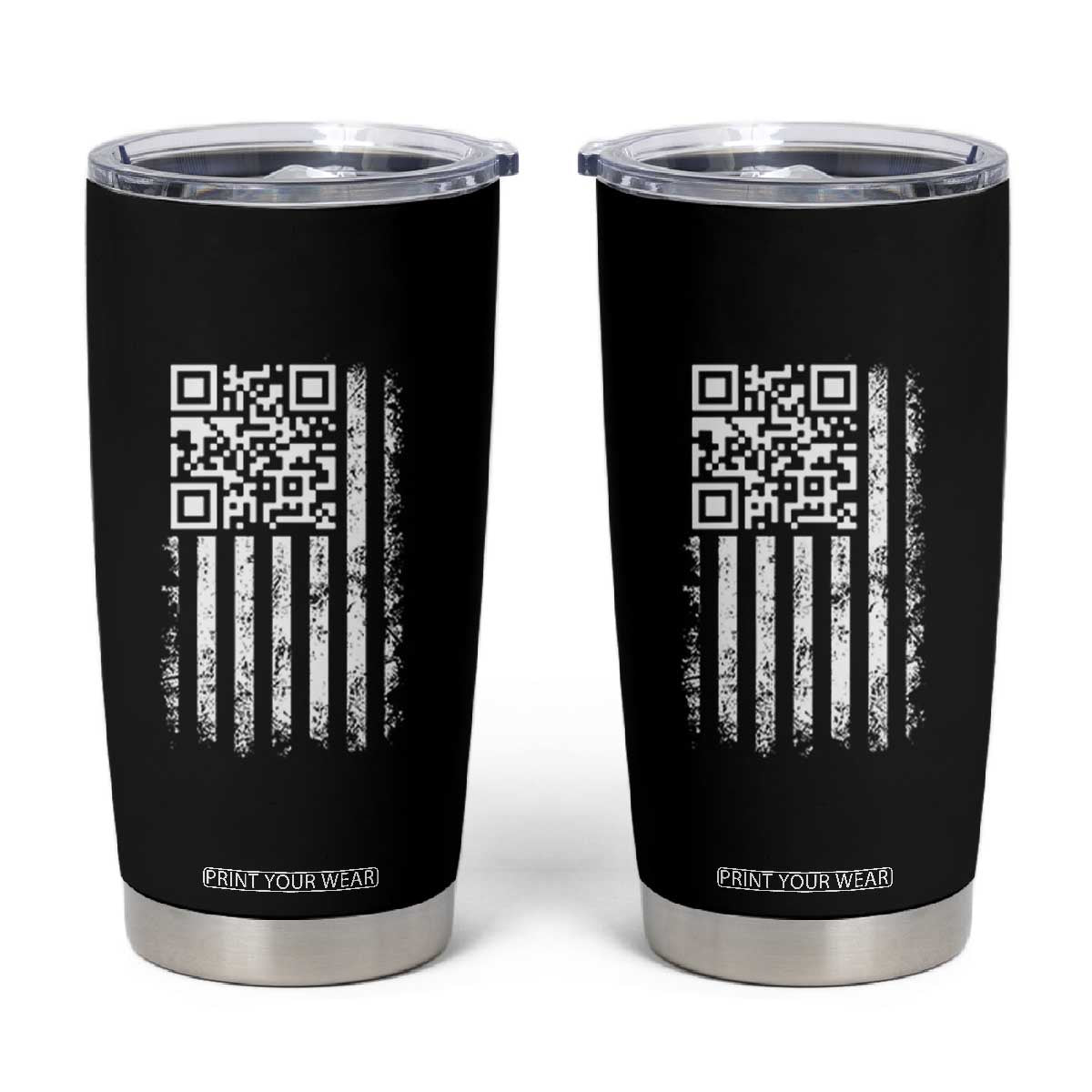 Funny QR Scan Me Trump Dancing Tumbler Cup Mr President 45 47 TS02 Black Print Your Wear