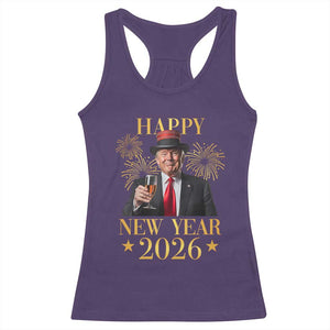 Trump Happy New Year 2026 Racerback Tank Top New America Golden Age TS02 Purple Print Your Wear