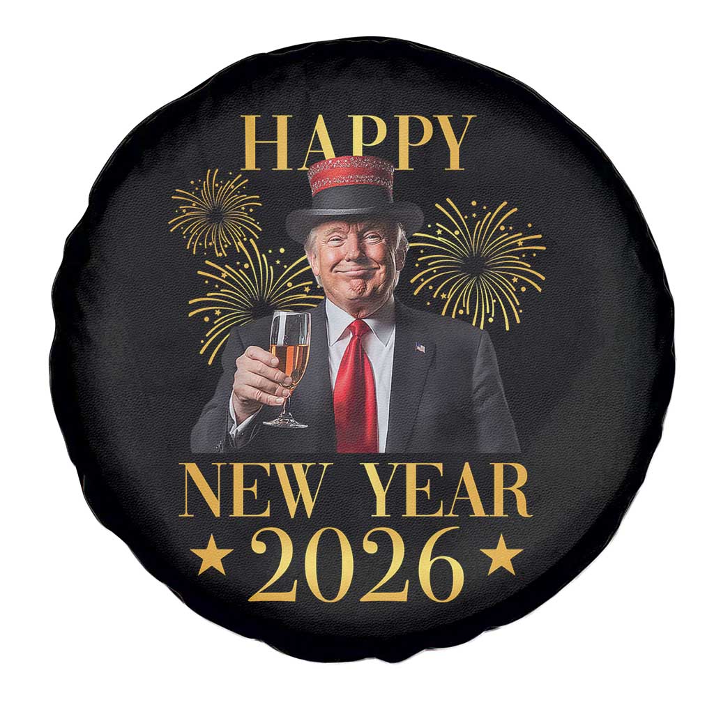 Trump Happy New Year 2026 Spare Tire Cover New America Golden Age TS02 Print Your Wear