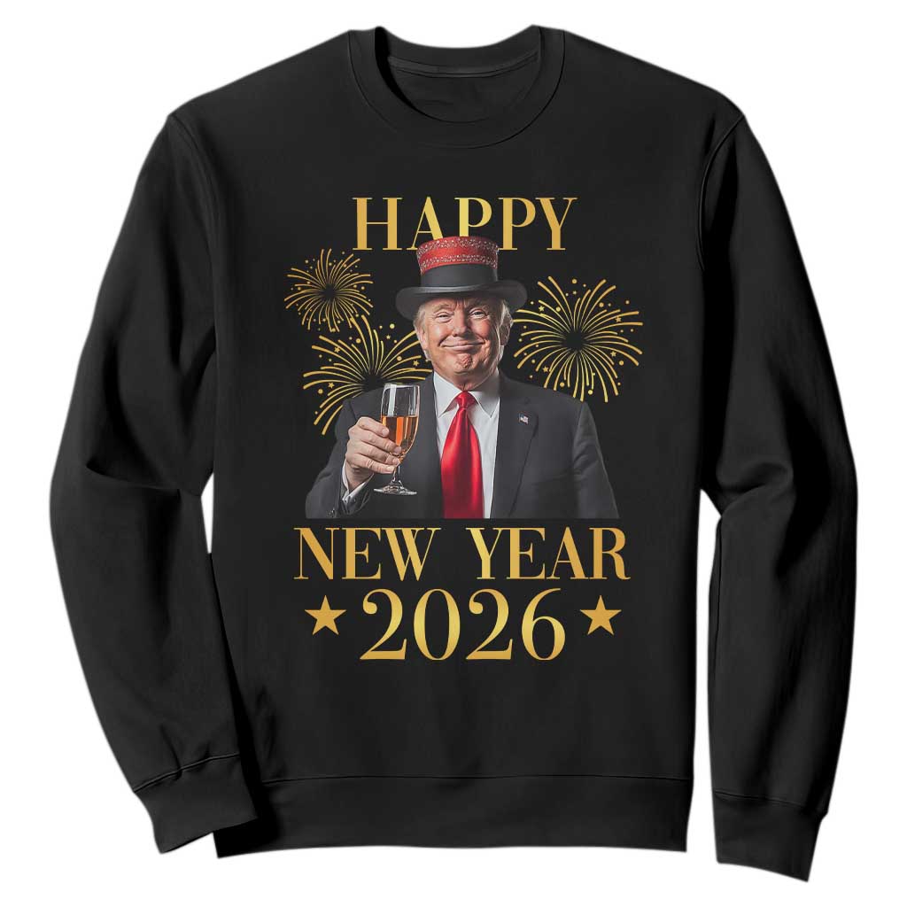 Trump Happy New Year 2026 Sweatshirt New America Golden Age TS02 Black Print Your Wear