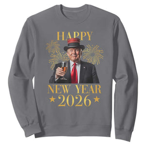 Trump Happy New Year 2026 Sweatshirt New America Golden Age TS02 Charcoal Print Your Wear