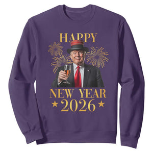 Trump Happy New Year 2026 Sweatshirt New America Golden Age TS02 Purple Print Your Wear