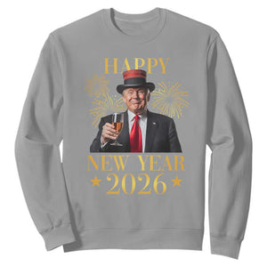 Trump Happy New Year 2026 Sweatshirt New America Golden Age TS02 Sport Gray Print Your Wear