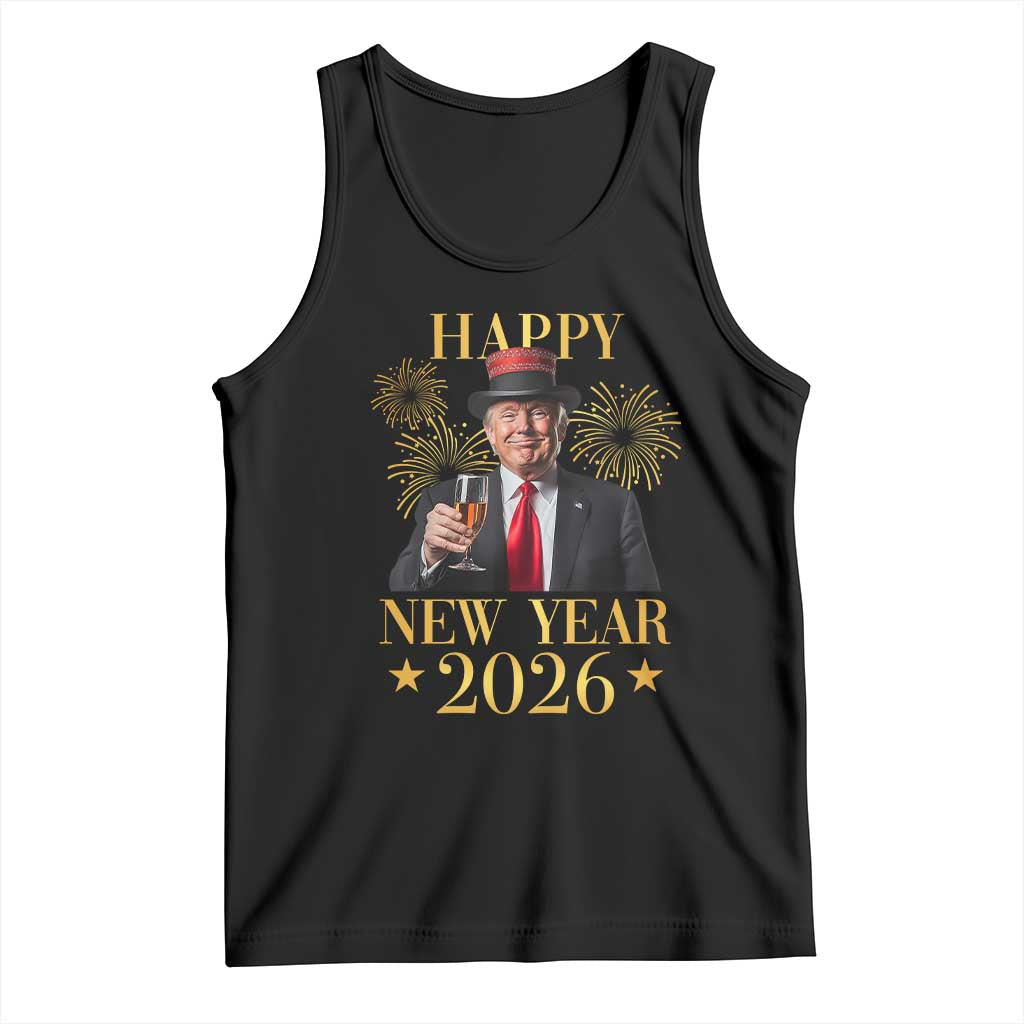 Trump Happy New Year 2026 Tank Top New America Golden Age TS02 Black Print Your Wear