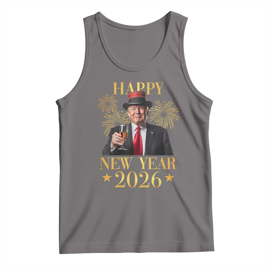 Trump Happy New Year 2026 Tank Top New America Golden Age TS02 Deep Heather Print Your Wear