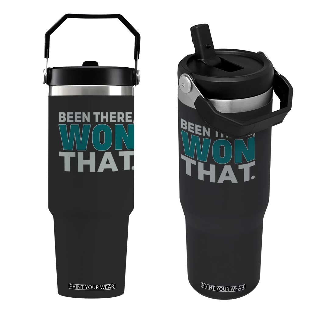 Been There Won That Flip Straw Tumbler Victory for Football Fans TS02 One Size: 30 oz Black Print Your Wear