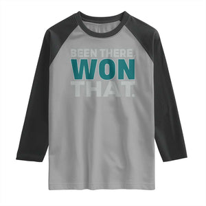 Been There Won That Raglan Shirt Victory for Football Fans TS02 Sport Gray Black Print Your Wear