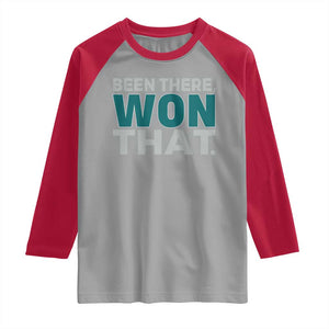 Been There Won That Raglan Shirt Victory for Football Fans TS02 Sport Gray Red Print Your Wear