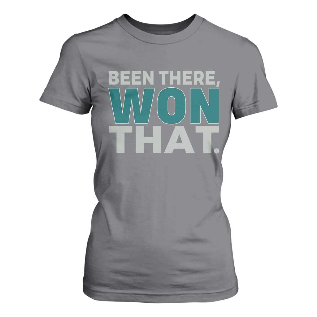 Been There Won That T Shirt For Women Victory for Football Fans TS02 Charcoal Print Your Wear