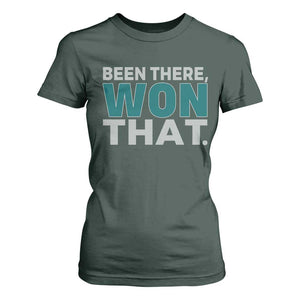 Been There Won That T Shirt For Women Victory for Football Fans TS02 Dark Forest Green Print Your Wear