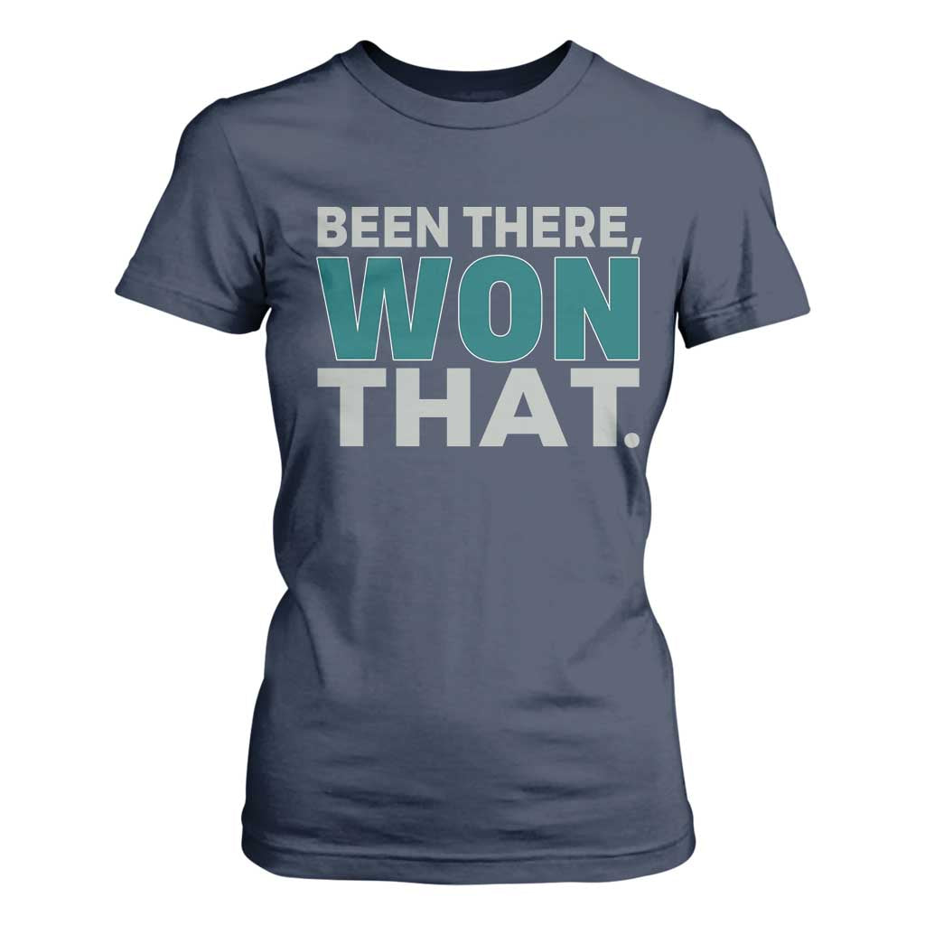 Been There Won That T Shirt For Women Victory for Football Fans TS02 Navy Print Your Wear