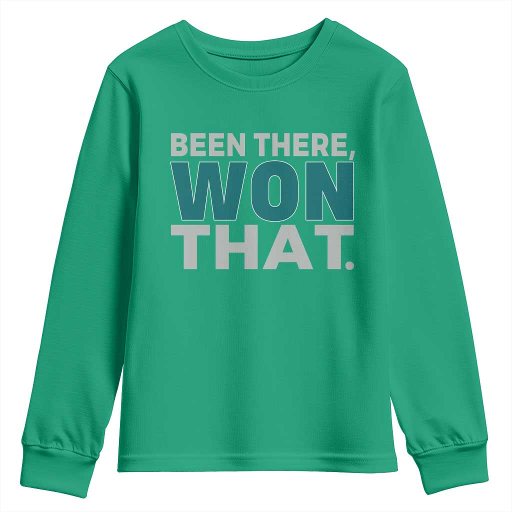 Been There Won That Youth Sweatshirt Victory for Football Fans TS02 Irish Green Print Your Wear
