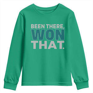 Been There Won That Youth Sweatshirt Victory for Football Fans TS02 Irish Green Print Your Wear