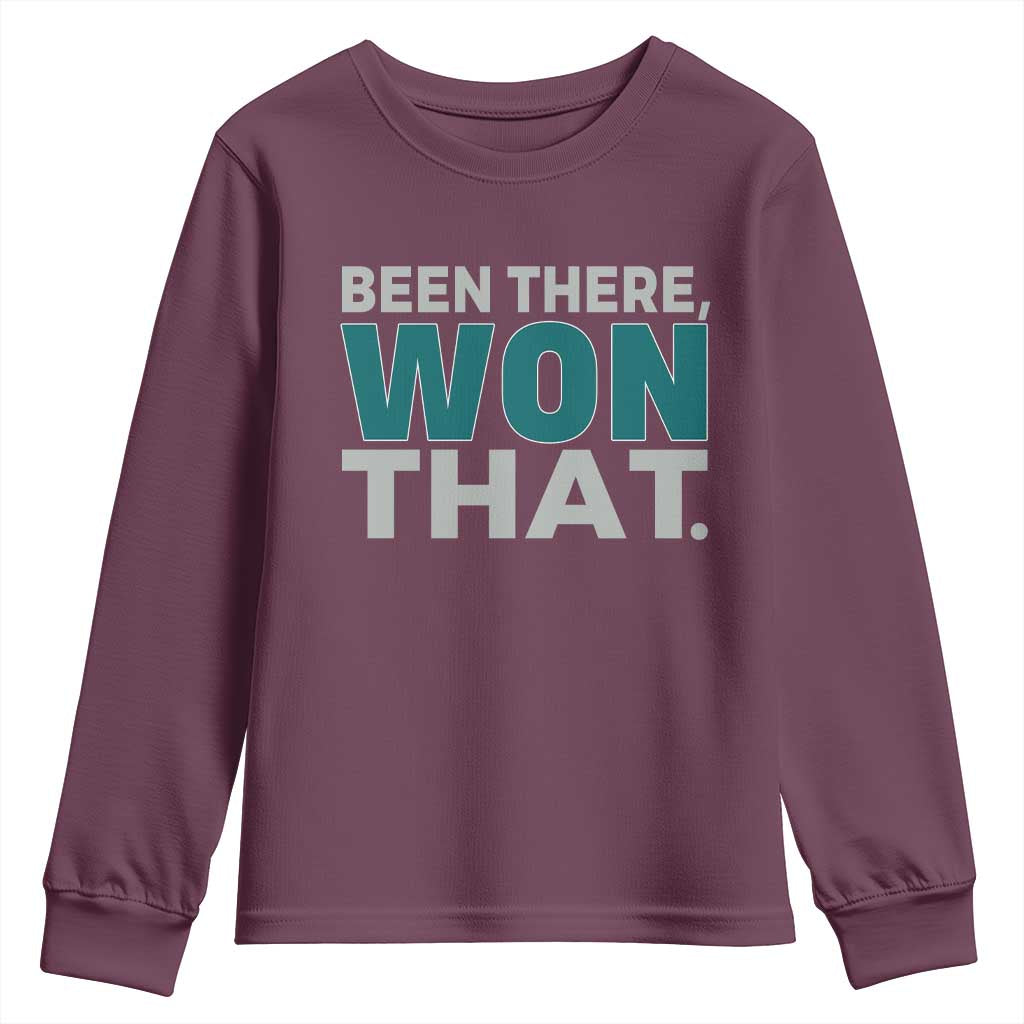 Been There Won That Youth Sweatshirt Victory for Football Fans TS02 Maroon Print Your Wear
