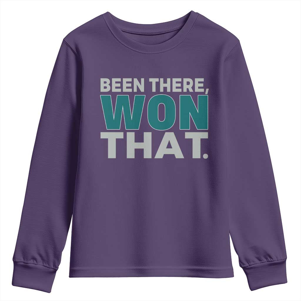 Been There Won That Youth Sweatshirt Victory for Football Fans TS02 Purple Print Your Wear