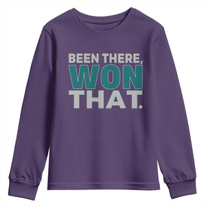 Been There Won That Youth Sweatshirt Victory for Football Fans TS02 Purple Print Your Wear