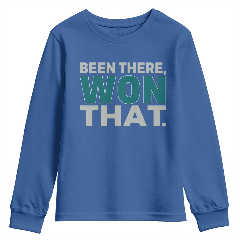 Been There Won That Youth Sweatshirt Victory for Football Fans TS02 Royal Blue Print Your Wear