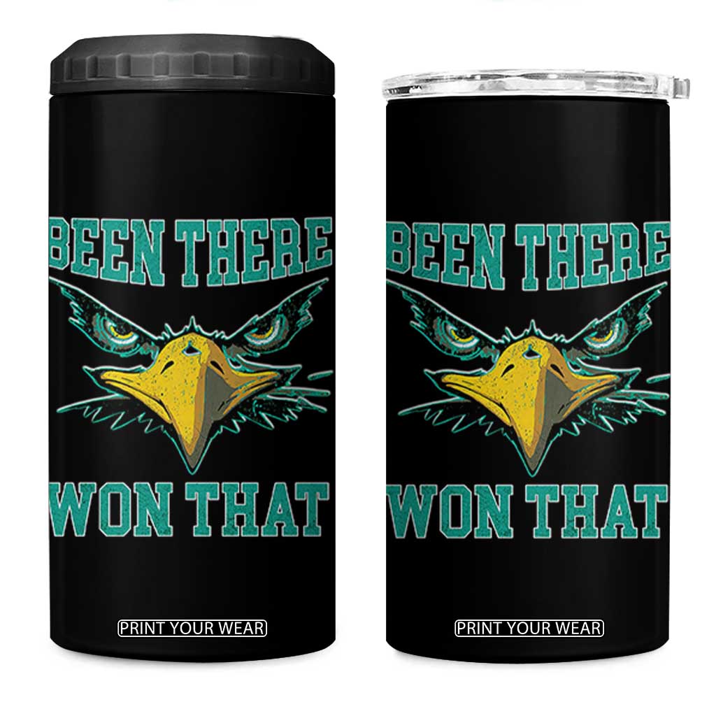 Been There Won That 4 in 1 Can Cooler Tumbler Fierce Eagle Eyes TS02 One Size: 16 oz Black Print Your Wear