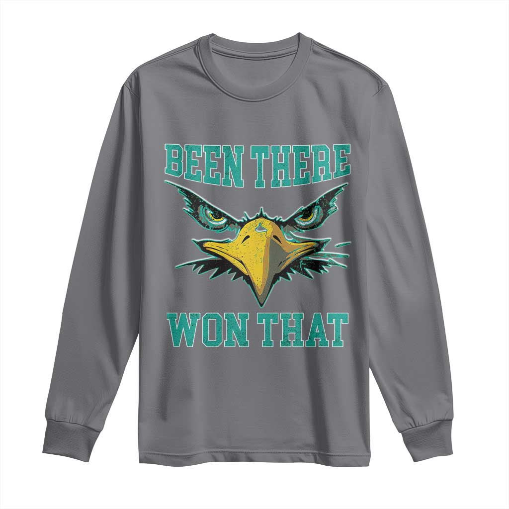 Been There Won That Long Sleeve Shirt Fierce Eagle Eyes TS02 Charcoal Print Your Wear
