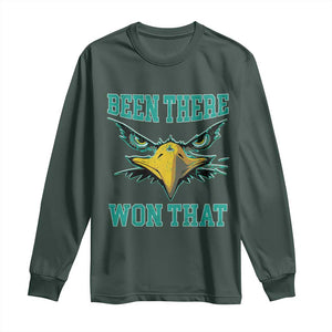 Been There Won That Long Sleeve Shirt Fierce Eagle Eyes TS02 Dark Forest Green Print Your Wear