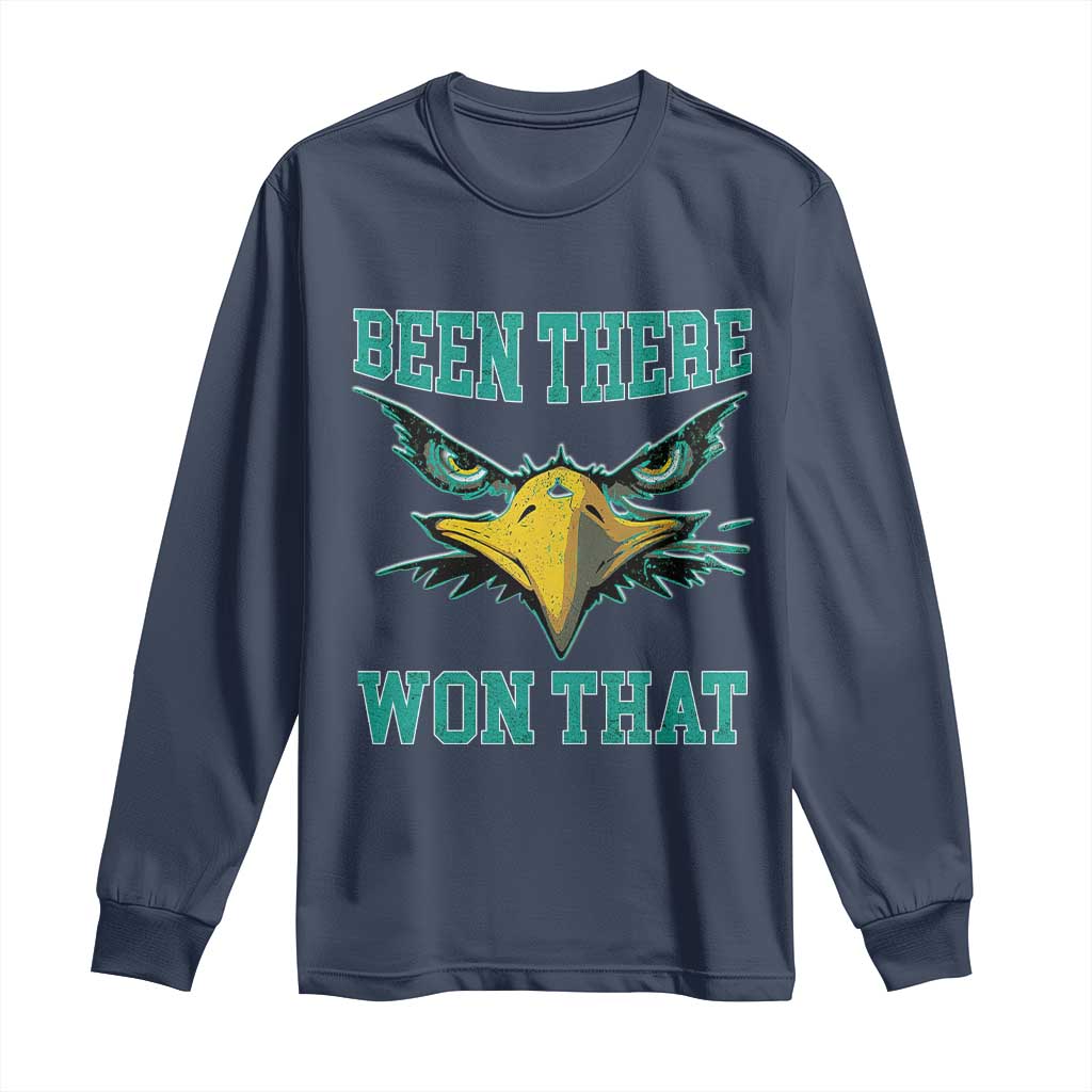 Been There Won That Long Sleeve Shirt Fierce Eagle Eyes TS02 Navy Print Your Wear