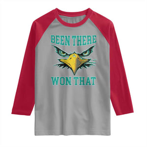 Been There Won That Raglan Shirt Fierce Eagle Eyes TS02 Sport Gray Red Print Your Wear