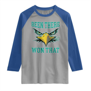 Been There Won That Raglan Shirt Fierce Eagle Eyes TS02 Sport Gray Royal Print Your Wear