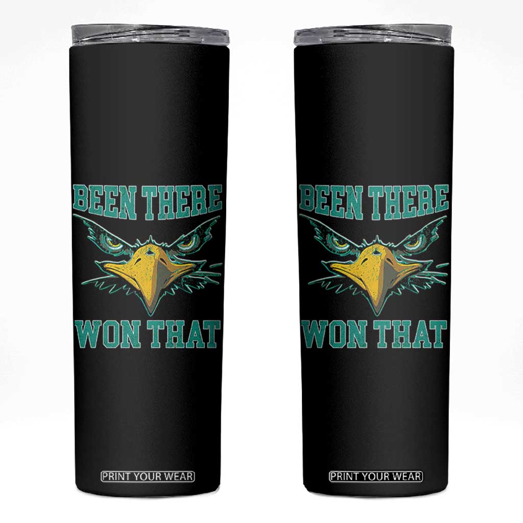 Been There Won That Skinny Tumbler Fierce Eagle Eyes TS02 Black Print Your Wear